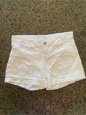 Kut from the Kloth White Cuffed Denim Shorts